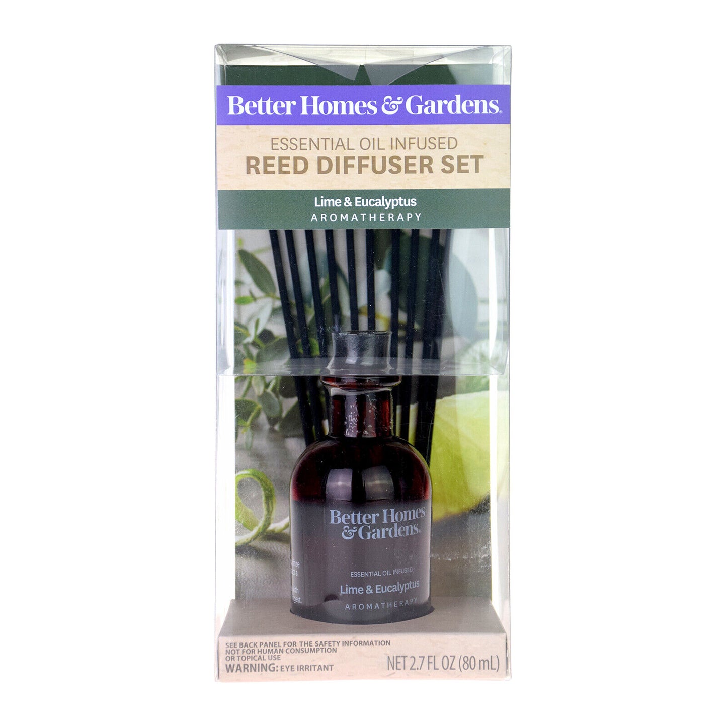 3x Better Homes & Gardens Lime & Eucalyptus Oil Rattan Reed Diffuser 80ml