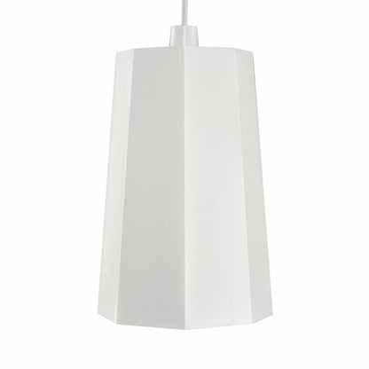 Modern Tall White Tapered Geometric Design Ceiling Pendant Light Shade