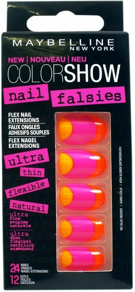 Maybelline Color Show Nail Falsies False / Fake 24 Nails 12 Sizes
