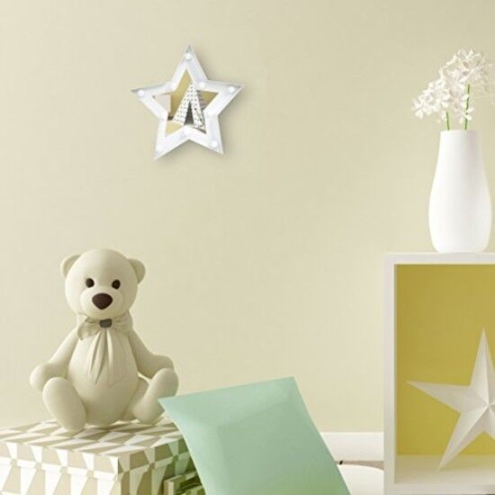 Modern Decorative LED Battery Operated Illuminated Star Design Mirror Light