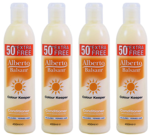 4x Alberto Balsam Colour Keep Herbal Conditioner 450ml