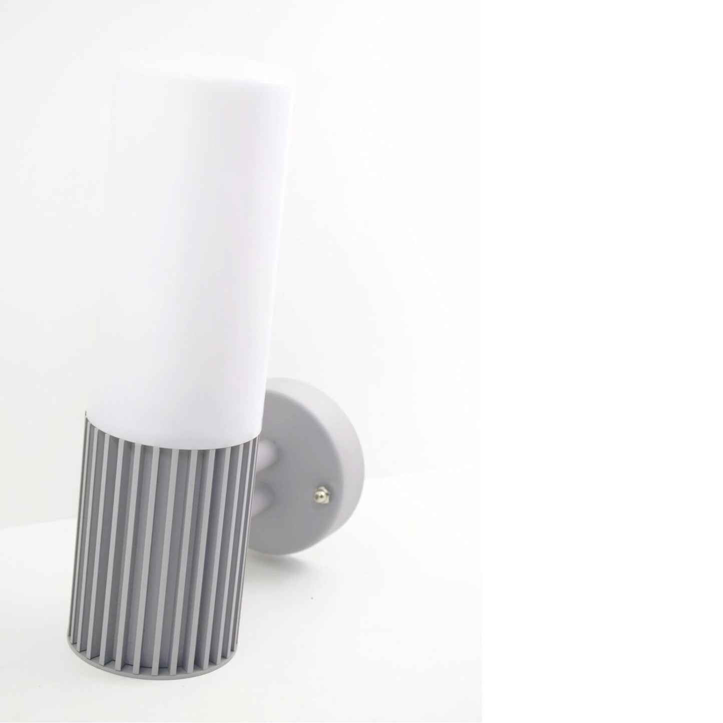 Lights Outside Litto Silver Effect Ribbed Wall Light