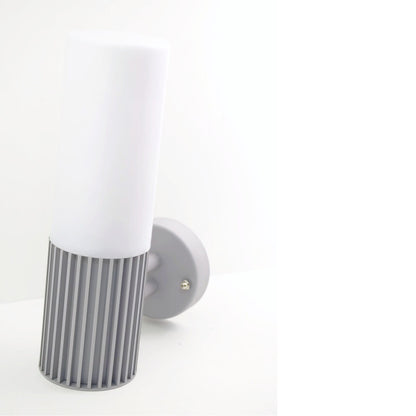 Lights Outside Litto Silver Effect Ribbed Wall Light