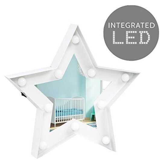 Modern Decorative LED Battery Operated Illuminated Star Design Mirror Light