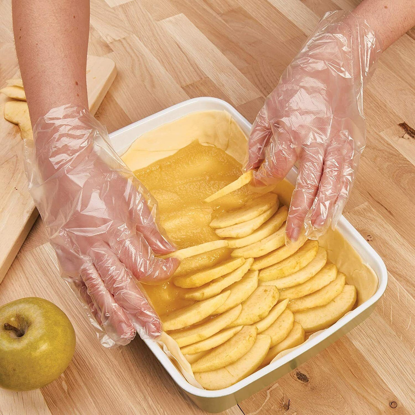6 X Spontex Essential 200 Disposable Gloves Transparent Latex Powder Free