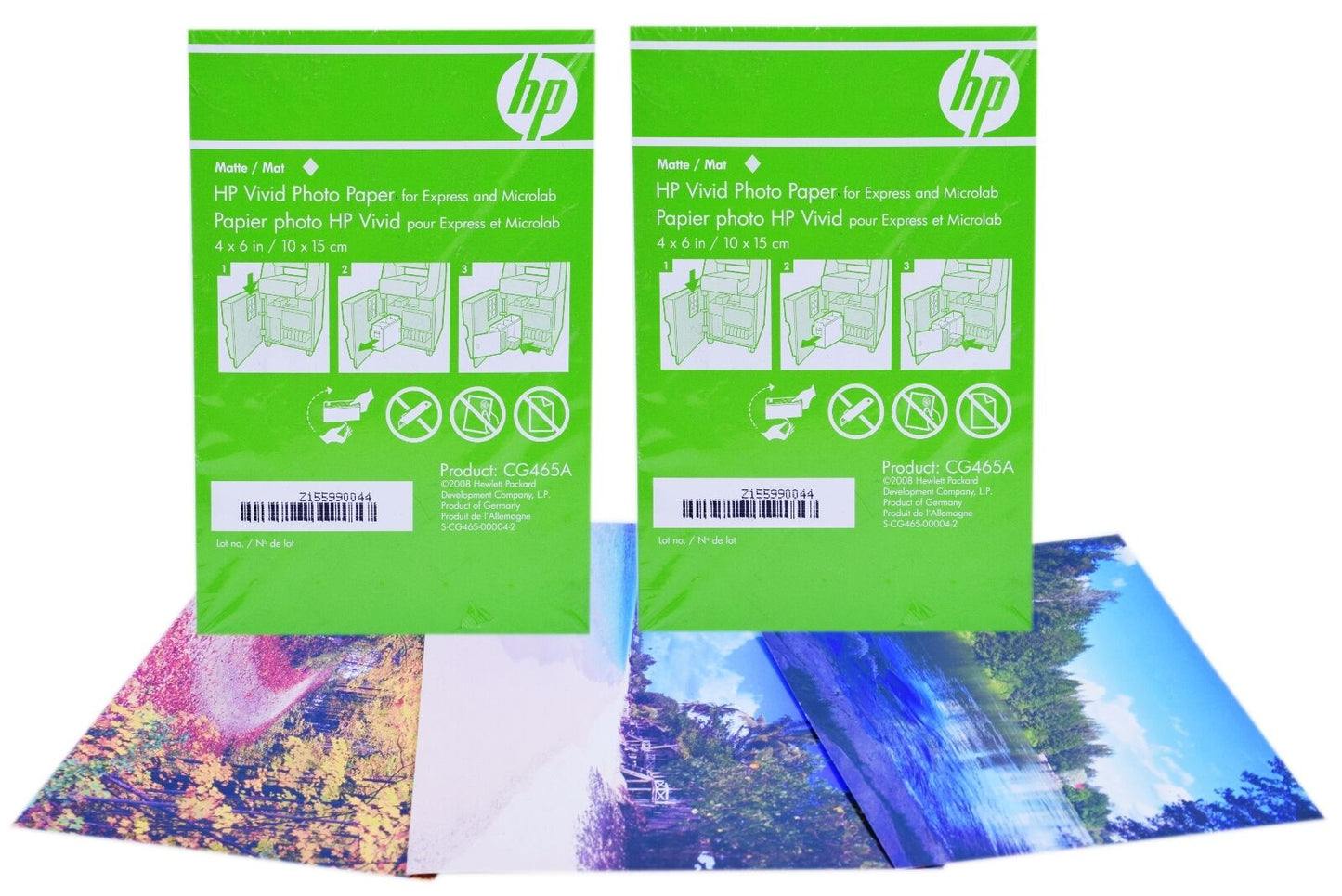 HP Vivid Matte Photo Paper 360 Sheets 4 x 6” 230gsm CG465A (2 x 180 Sheets)