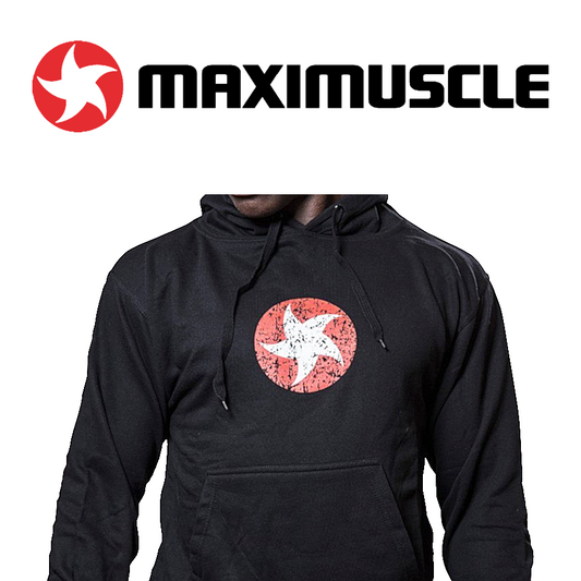Maxi-Muscle Hooded Top - Large Logo - Black - Extra Large