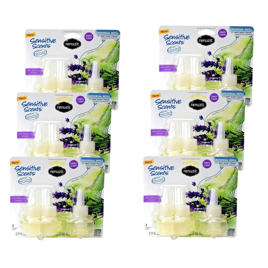 6x Renuzit White Pear Lavender Air Freshener (18 x Refills) Fits Airwick/Glade