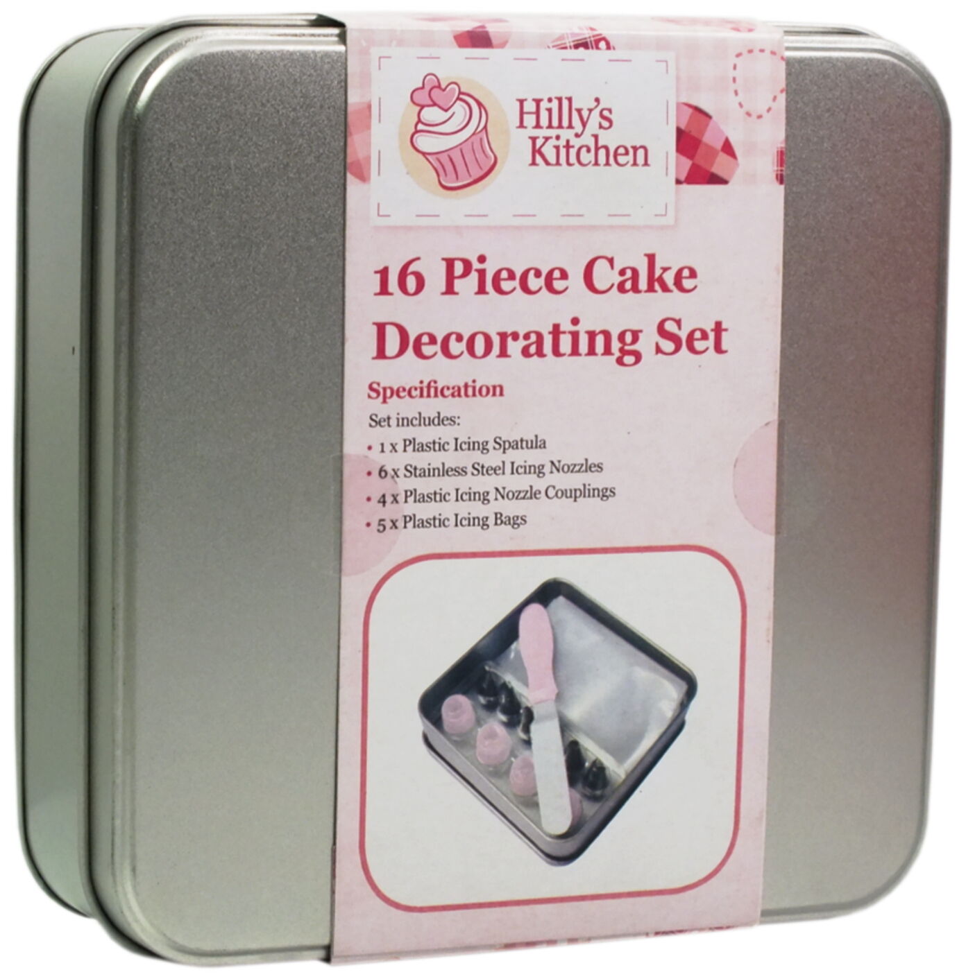 Hilly's Kitchen Cake Decoration Set 16 Pieces Icing Spatula Icing Nozzles Bags