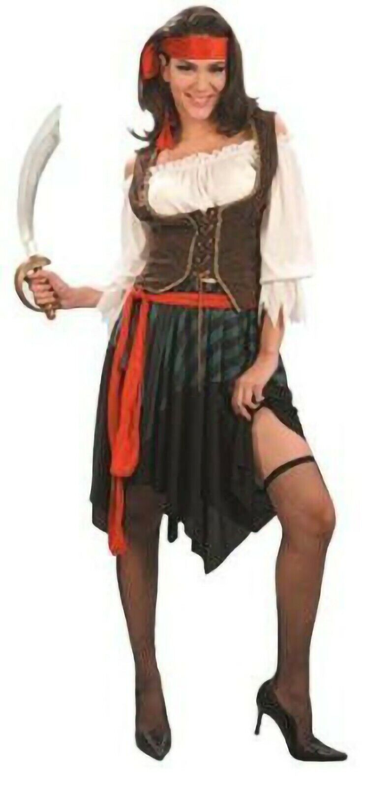 Best Dressed Sexy Carabian Pirate Female Costume One Size Fits All