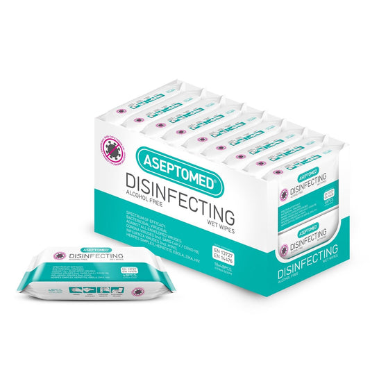 12Pk Aseptomed Disinfecting Alcohol Free Wipes (48Wipes) Citrus Scent SEE PHOTOS