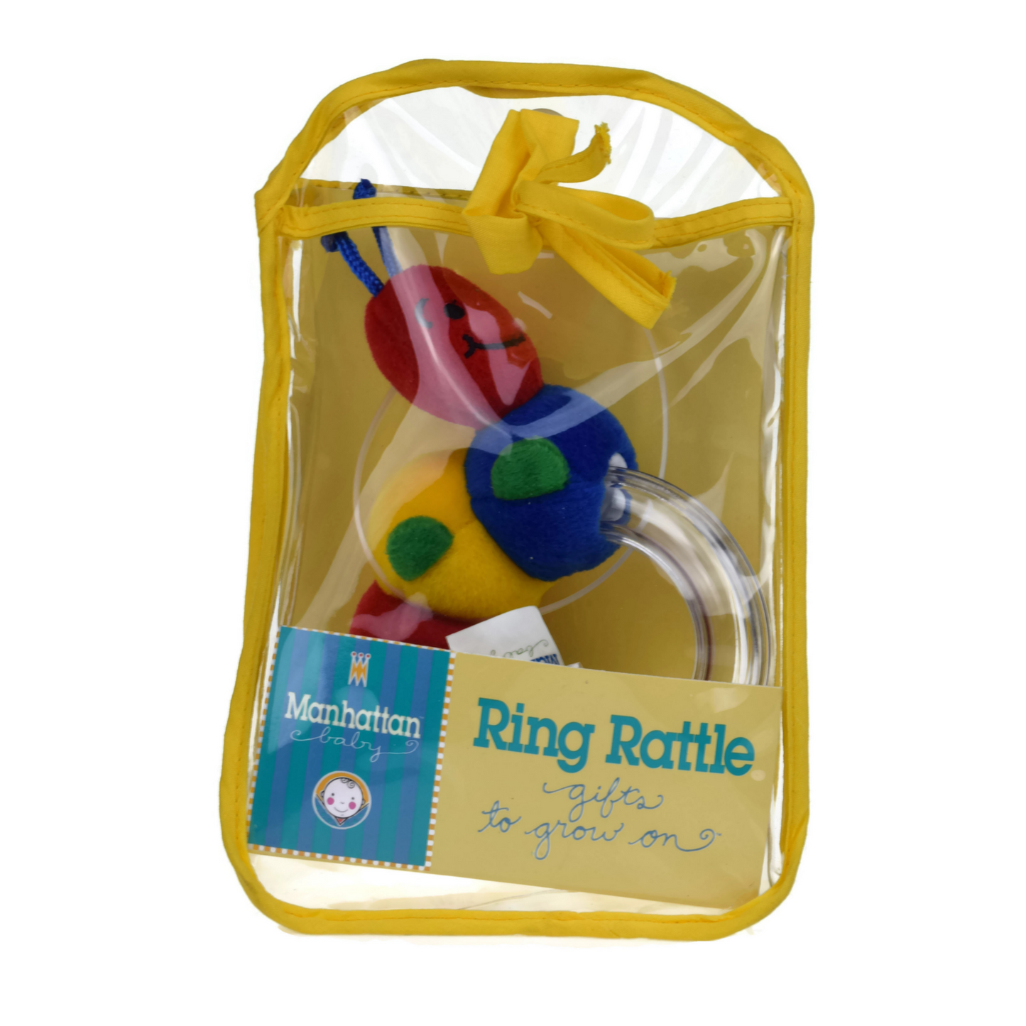 Manhattan Toy Baby Sensory Baby Caterpillar Ring Rattle Montessori Jingle Bell
