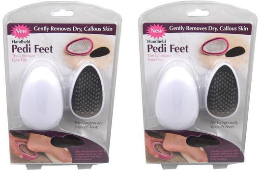 2x Handheld Pedi Feet, The Ultimate Foot File For Gorgeously Smooth Feet
