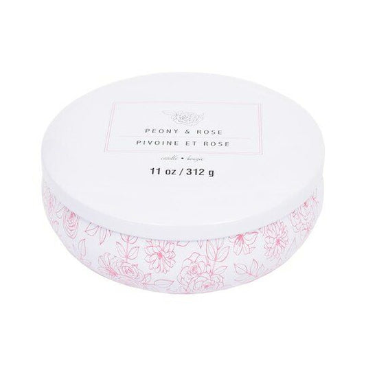 Ashland Home Fragrance 3-wick Tin Candles - Peony & Rose 312g