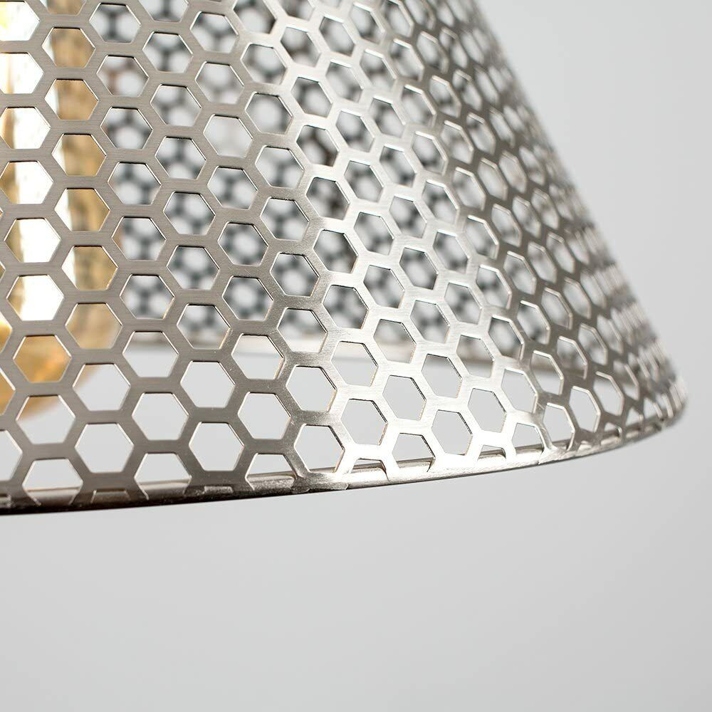 Retro Chrome Hexagon Mesh Design Ceiling Pendant Light Shade