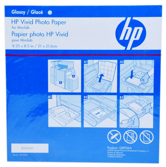 HP Vivid Glossy Photo Paper 8.25x8.5" 220 Sheets Glossy Inkjet Paper