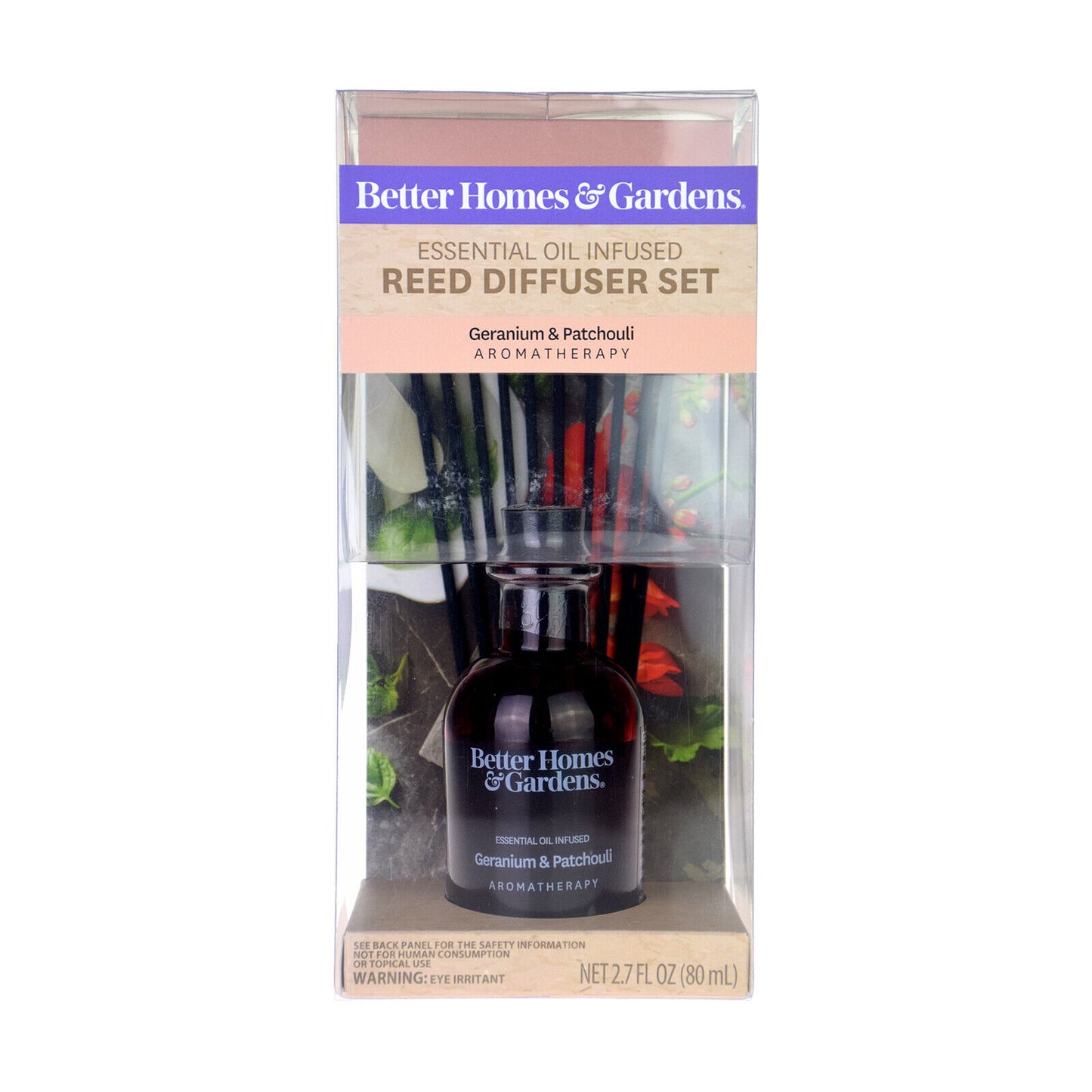 3x Better Homes & Gardens Geranium & Patchouli Oil Rattan Reed Diffuser 80ml