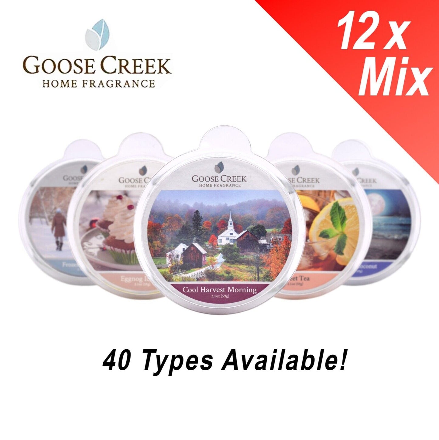 12x Goose Creek Wax Melt Cubes 59g x12 = 708g - 72 Cubes total - Made In the USA