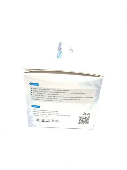 50 Pack Disposable Face mask 3 Ply Filtration non woven material