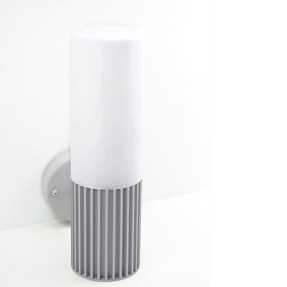 Lights Outside Litto Silver Effect Ribbed Wall Light