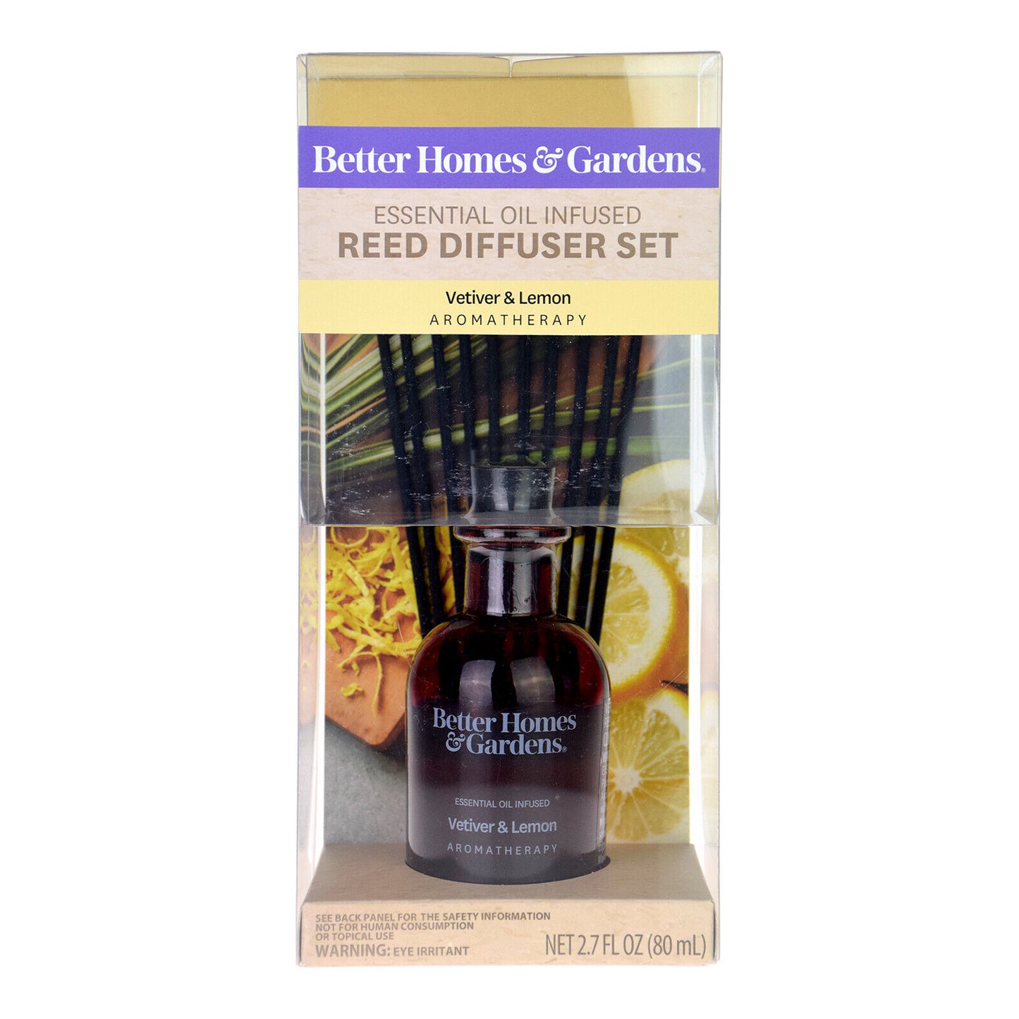 3x Better Homes & Gardens Vetiver & Lemon Oil Rattan Reed Diffuser 80ml