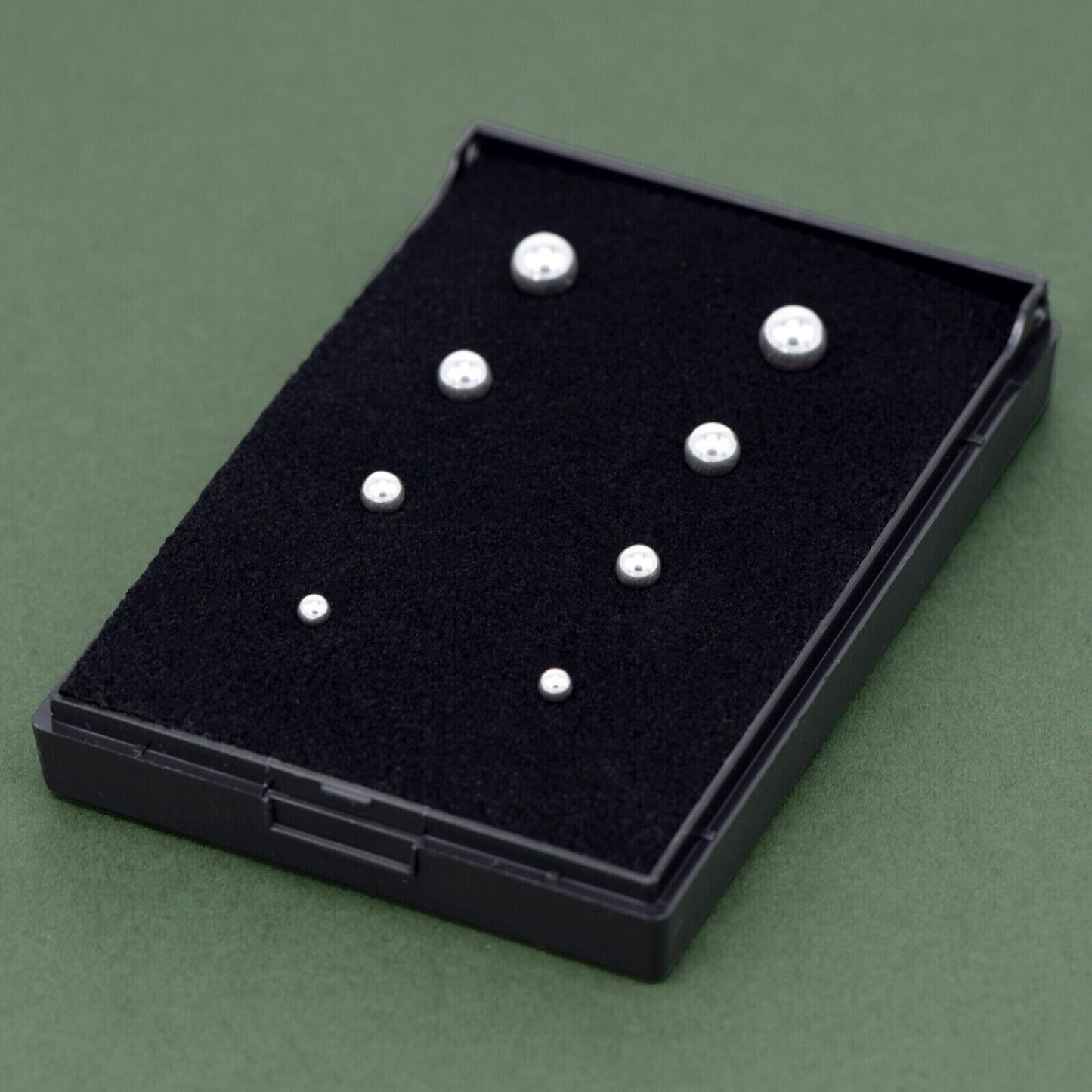 Genuine 925 Sterling Silver 3, 4, 5 & 6mm Polished Studs/Earrings In Gift Box