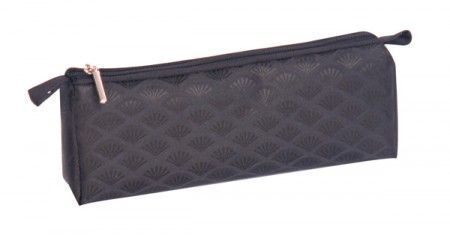 Sanjo Black Fan Oblong Cosmetic Purse NEW