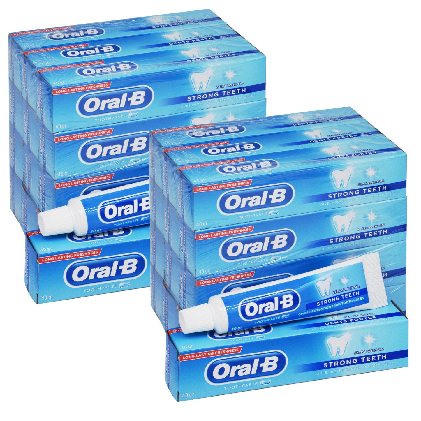 24x Oral-B Strong Teeth Extra Fresh Gel Toothpaste - 24x40g