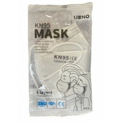 1 X FFP2 Equivalent Face Mask Disposable Mouth Guard Cover SINGLE SEALED UK