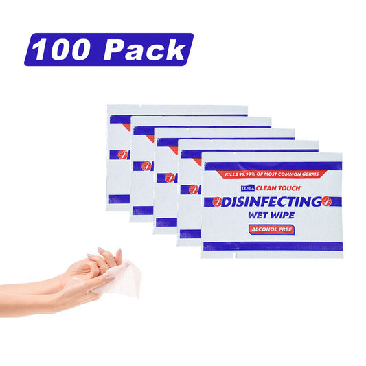 100 x Antibac Hand Surface Sanitiser Cleaner Wipes Kills 99.9% SINGLE WIPES