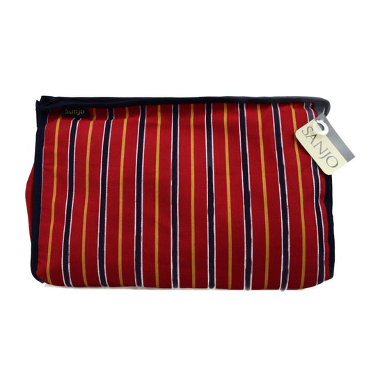 Sanjo Mens Cotton Stripe Red Cosmetic - Toiletry Bag