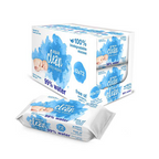 3 PACKS AQUA CLEAN BABY WIPES 99% WATER (72 WIPES PER PACK) BIODEGRADABLE
