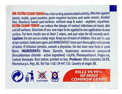 50 x Antibac Hand Surface Sanitiser Cleaner Wipes Kills 99.9% SINGLE WIPES