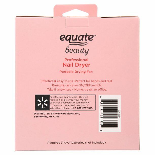 Equate Beauty Professional Nail Dryer Portable Dazzling Nail Drying Fan