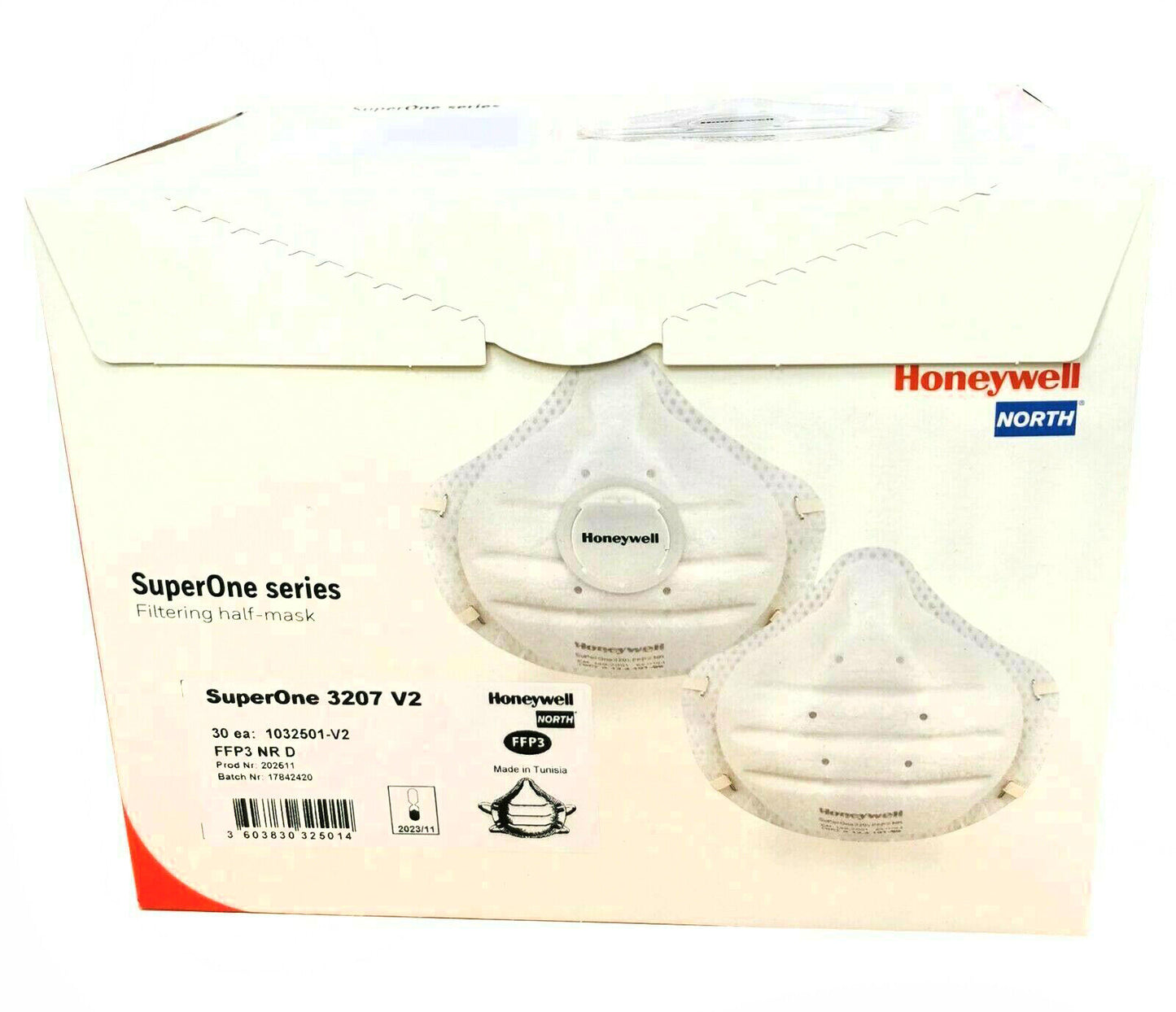 16 X Disposable Mask Honeywell FFP3 Filtering Nose Mouth Respiration Face Mask