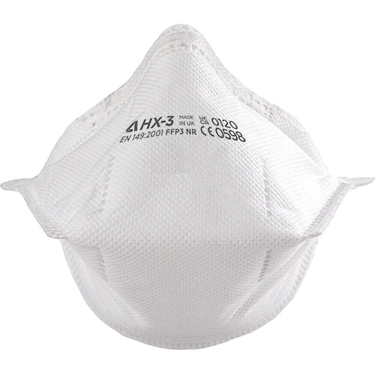 20 X Alpha Solway HX-Series HX-3 FFP3 Fold Flat Disposable Face Mask