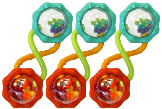 3x Bright Starts Rattle and Shake Barbell (3m+)