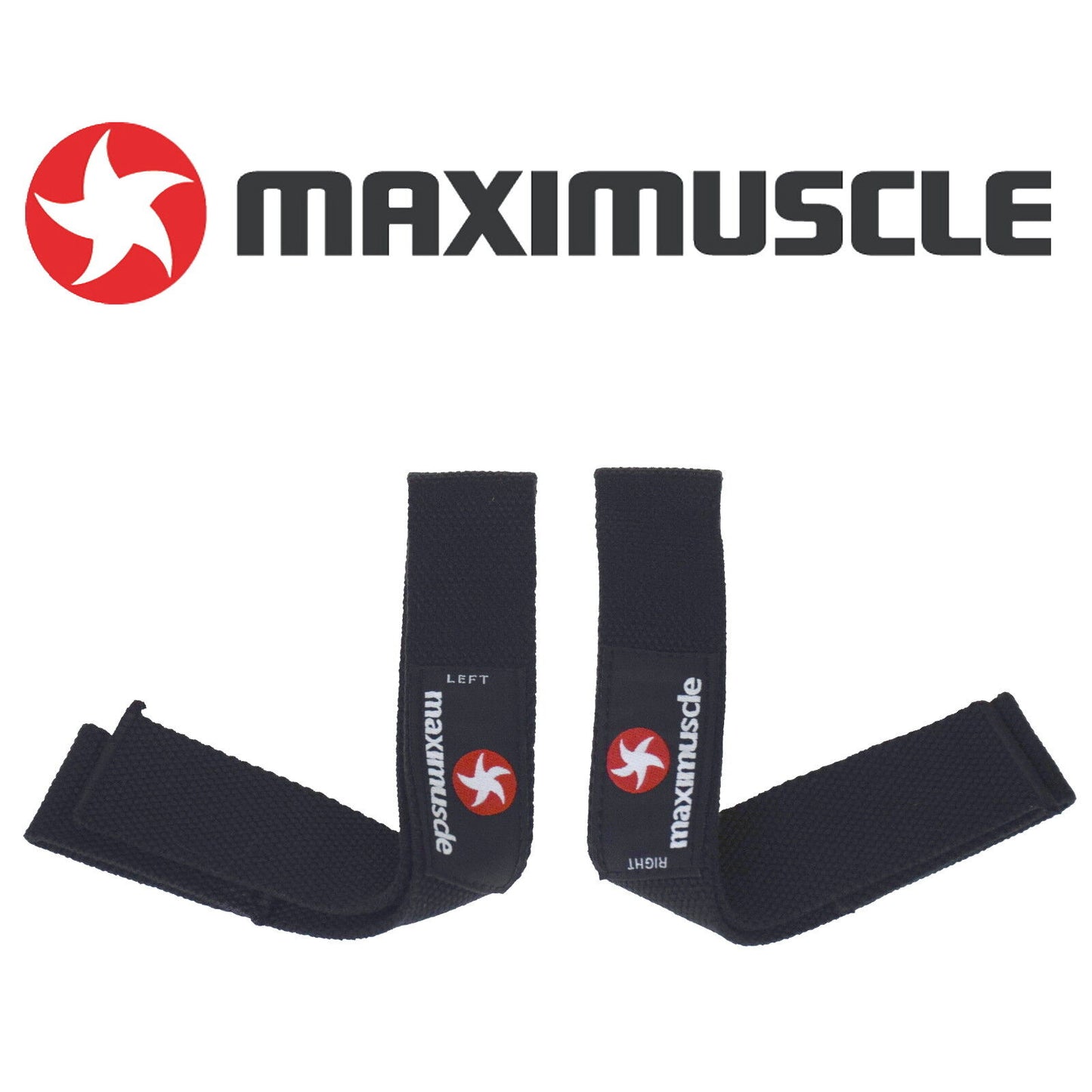 MAXI MUSCLE GYM TRAINING WEIGHTLIFTING WRIST STRAPS RIGHT & LEFT WITH CASE