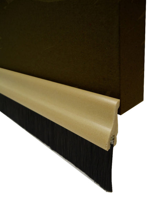 7x DOOR BOTTOM BRUSH DRAUGHT EXCLUDER WOOD EFFECT 838MM