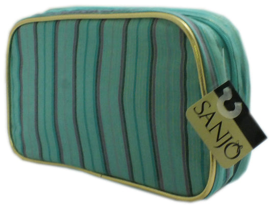 Sanjo Luxury Stripped Gold Thread Cosmetic Bag Medium