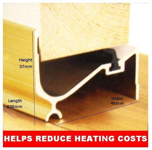 Force 10 Draught Proofing Threshold Sill Gold Effect Aluminium
