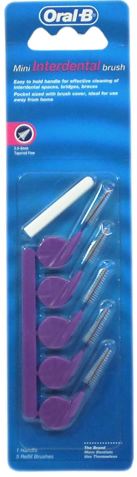 Braun Oral B Mini Interdental Brushes 2.5 -6mm Tapered Fine