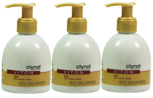 3x Clynol Viton Treat Shine Treatment Go Blonde 200ml